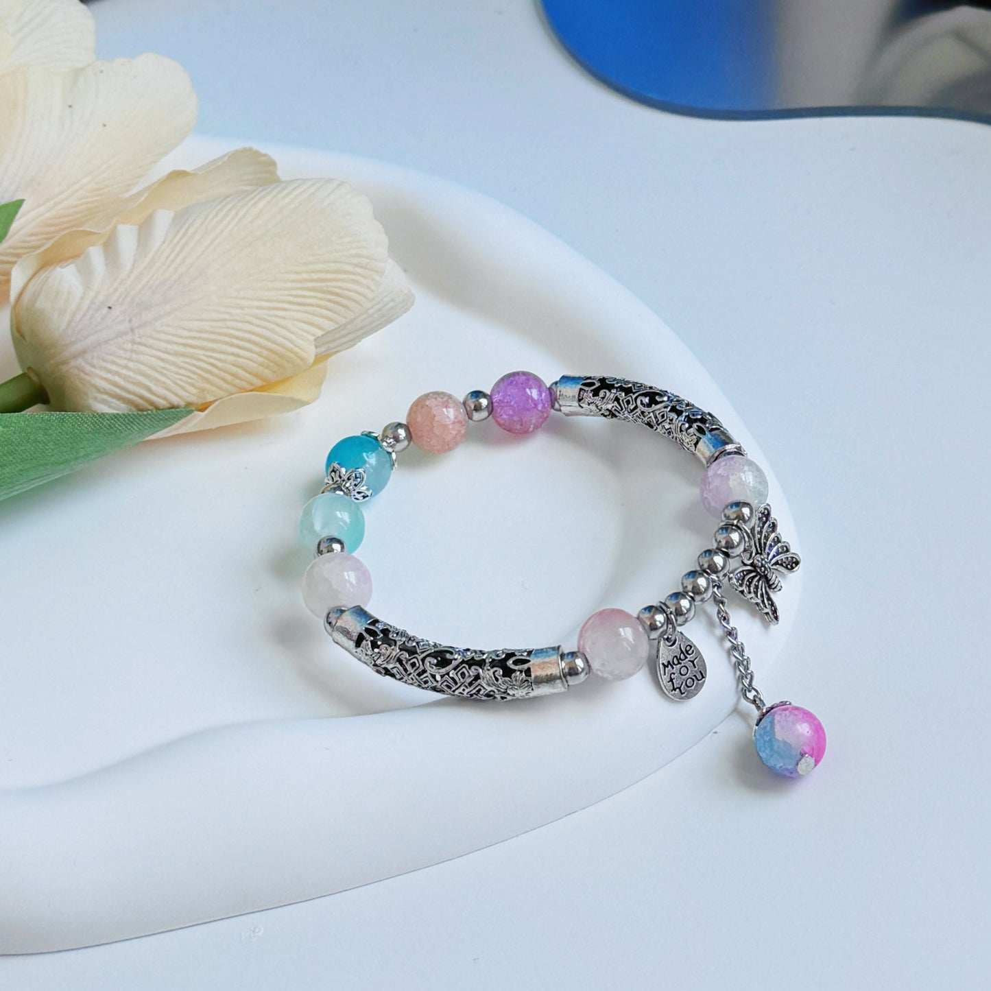 A shining multi-colored bracelet