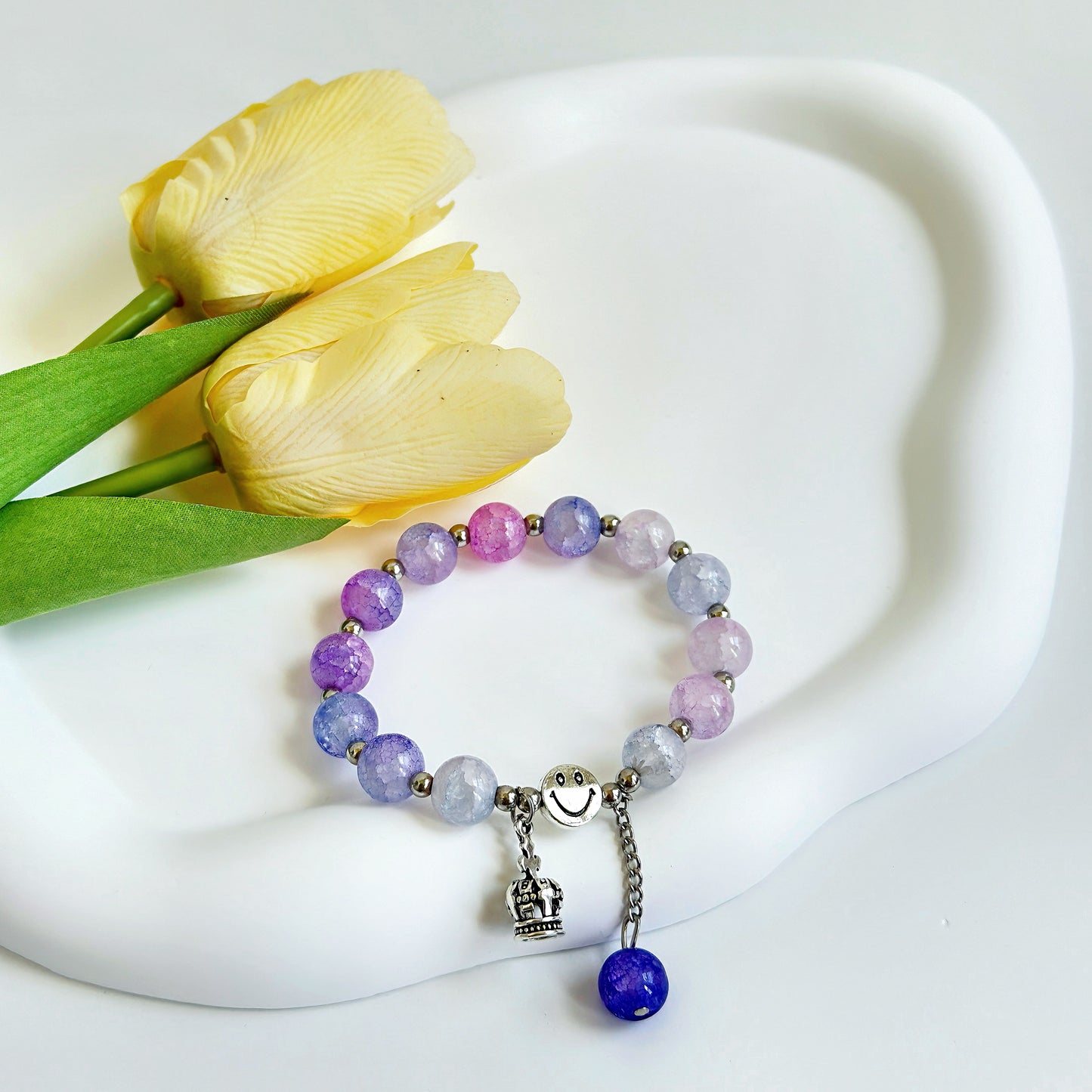 A simple purple bracelet, a perfect piece of jewelry gift for a girlfriend, wife, or daughter.